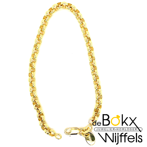 armband geelgoud met een zilveren kern 19cm 5mm - 58533 armband geelgoud met een zilveren kern 19cm 5mm - 58533