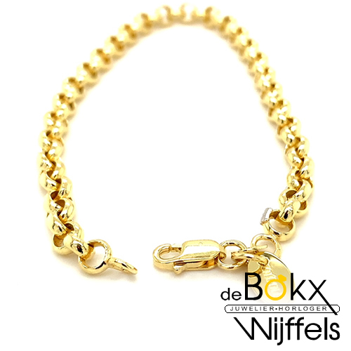 armband geelgoud met een zilveren kern 19cm 5mm - 58533 armband geelgoud met een zilveren kern 19cm 5mm - 58533