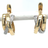 Oorringen goud met diamant 0.12crt - 58548 Oorringen goud met diamant 0.12crt - 58548