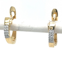 Oorringen goud met diamant 0.08crt - 58549 Oorringen goud met diamant 0.08crt - 58549