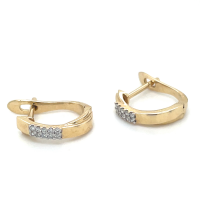 Oorringen goud met diamant 0.08crt - 58549 Oorringen goud met diamant 0.08crt - 58549