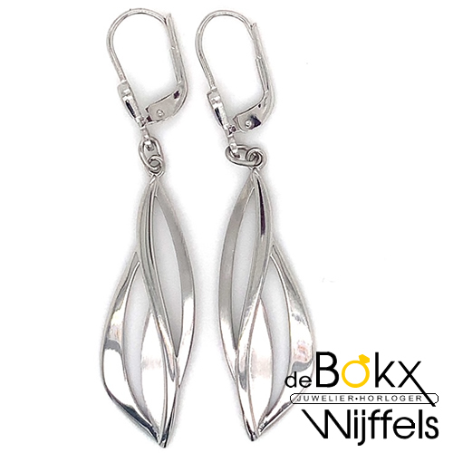 lange speelse oorhangers zilver 4,9 cm - 58587 lange speelse oorhangers zilver 4,9 cm - 58587