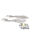 lange speelse oorhangers zilver 4,9 cm - 58587 lange speelse oorhangers zilver 4,9 cm - 58587