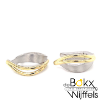 oorringen zilveren met goud kleurige buisjes - 58590 oorringen zilveren met goud kleurige buisjes - 58590