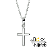 Kruisje zilver met ketting 41 + 4cm - 58594 Kruisje zilver met ketting 41 + 4cm - 58594