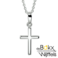 Kruisje zilver met ketting 41 + 4cm - 58594 Kruisje zilver met ketting 41 + 4cm - 58594