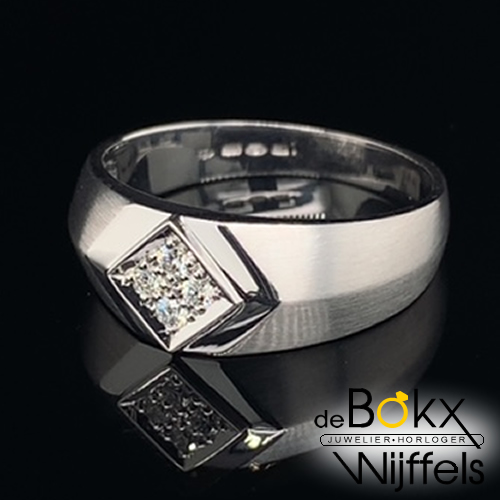 Witgouden ring met diamant maat 61 - 57747 Witgouden ring met diamant maat 61 - 57747