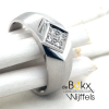 Witgouden ring met diamant maat 61 - 57747 Witgouden ring met diamant maat 61 - 57747