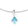 Prachtige topaas hanger in zilver - 57762