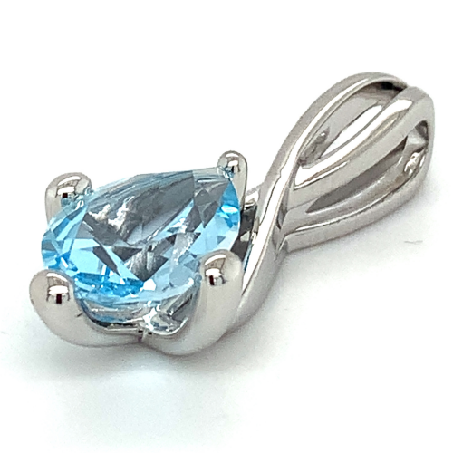 Prachtige topaas hanger in zilver - 57762