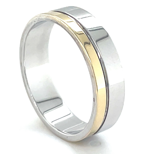 Amorio Trouwringen zilver met goud AL762 - 57799