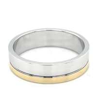 Amorio Trouwringen zilver met goud AL762 - 57799