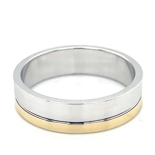 Amorio Trouwringen zilver met goud AL762 - 57799