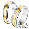 Amorio Trouwringen zilver met goud AL750 - 57802 Amorio Trouwringen zilver met goud AL750 - 57802
