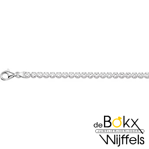 Zilver gerhodineerd tennisarmband 18cm 3mm - 57853 Zilver gerhodineerd tennisarmband 18cm 3mm - 57853