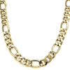 geelgoud ketting met zilveren kern figaro 50cm - 7mm - 58411