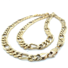 geelgoud ketting met zilveren kern figaro 50cm - 7mm - 58411