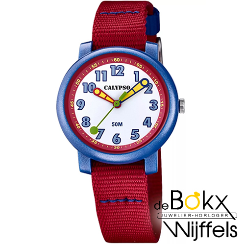 duidelijk horloge Calypso rood blauw K5811/4 - 57990