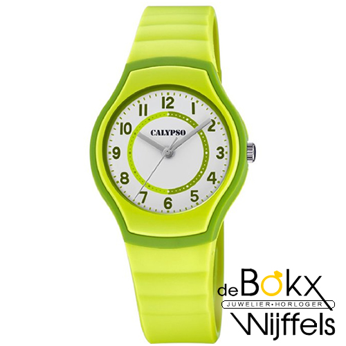 duidelijk horloge Calypso groen - geel K5806/4 - 57989 duidelijk horloge Calypso groen - geel K5806/4 - 57989