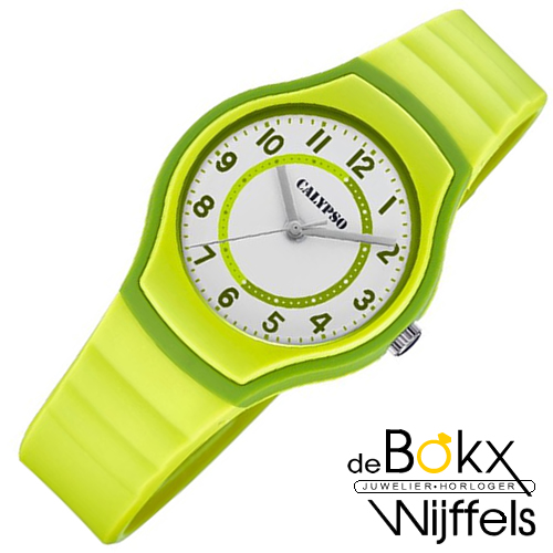 duidelijk horloge Calypso groen - geel K5806/4 - 57989 duidelijk horloge Calypso groen - geel K5806/4 - 57989