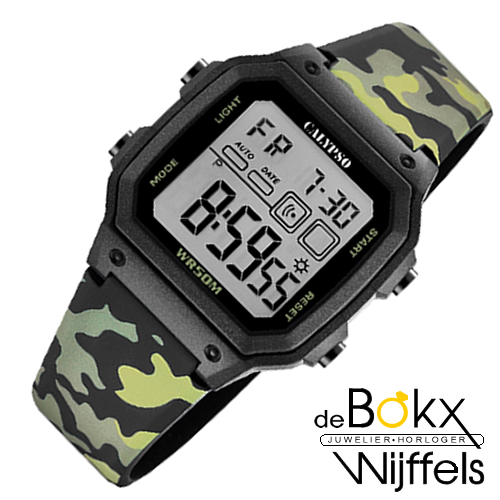 digitaal horloge Calypso leger groen K5812/4 - 57992 digitaal horloge Calypso leger groen K5812/4 - 57992