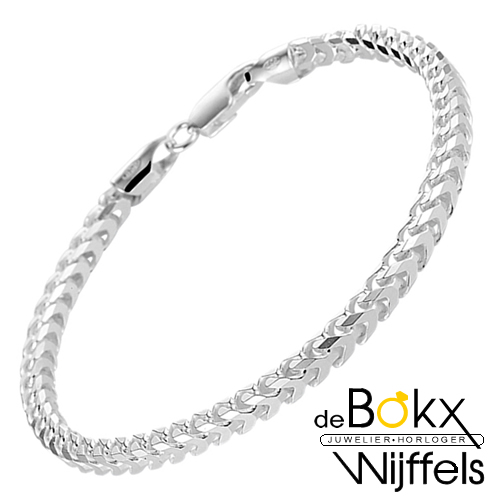 Zilveren armband gourmet 20cm 4mm - 58023 Zilveren armband gourmet 20cm 4mm - 58023