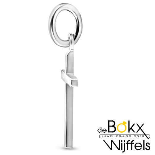 kleine wit gouden kruis hanger - 58046 kleine wit gouden kruis hanger - 58046