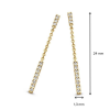 Elegante Diamanten gouden oorbellen - 58122