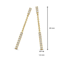 Elegante Diamanten gouden oorbellen - 58122 Elegante Diamanten gouden oorbellen - 58122