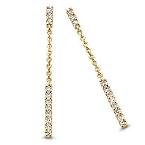 Elegante Diamanten gouden oorbellen - 58122