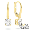 gouden oorhangers met zirkonia en brisur haak - 58138 gouden oorhangers met zirkonia en brisur haak - 58138