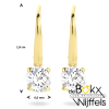 gouden oorhangers met zirkonia en brisur haak - 58138 gouden oorhangers met zirkonia en brisur haak - 58138