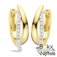 Klapoorringen zirkonia geel goud - 58139 Klapoorringen zirkonia geel goud - 58139