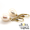 Oorhangers parel ovaal double 8-9mm - 58166 Oorhangers parel ovaal double 8-9mm - 58166