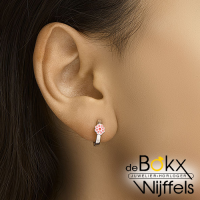 kinder oorringen zilvern met roze emaille - 58173 kinder oorringen zilvern met roze emaille - 58173