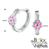 kinder oorringen zilvern met roze emaille - 58173 kinder oorringen zilvern met roze emaille - 58173