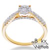 Gouden verlovingsring met diamanten maat 53 - 58182 Gouden verlovingsring met diamanten maat 53 - 58182