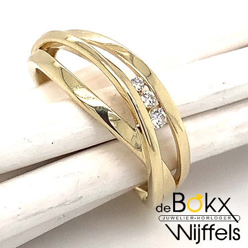 Gouden ring met diamant maat 56 - 58183 Gouden ring met diamant maat 56 - 58183