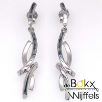 lange oorhangers zilver van Breuning - 58204 lange oorhangers zilver van Breuning - 58204