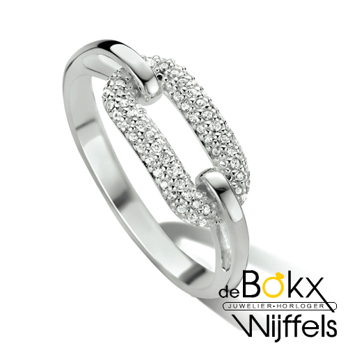 zilver ring met veel zirkonia steentje maat 54 - 58224 zilver ring met veel zirkonia steentje maat 54 - 58224