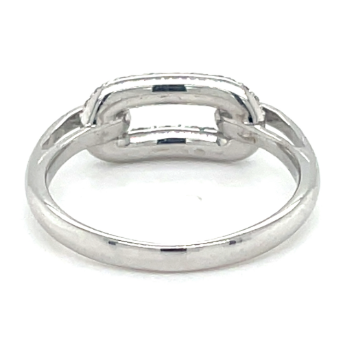 zilver ring met veel zirkonia steentje maat 54 - 58224