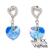 Amore Spark zilveren oorbellen met kristal aquamarijn - 58239 Amore Spark zilveren oorbellen met kristal aquamarijn - 58239