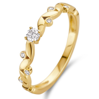 Ring geelgoud met diamant maat 54 - 58267 Ring geelgoud met diamant maat 54 - 58267