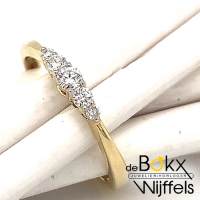 Fijne ring geel goud met diamant maat 55 - 58270 Fijne ring geel goud met diamant maat 55 - 58270