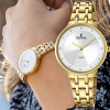 Festina dames goudkleurig horloge met prachtige witte wijzerplaat F20601-1 - 58320