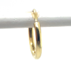 1 heren Geelgouden oorring met een ronde buis 16mm - 58327