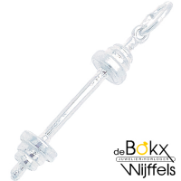 Hanger zilver gewichtheffem dumbbel - 58516 Hanger zilver gewichtheffem dumbbel - 58516