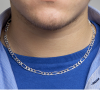 heren ketting zilver figaro - 600010 heren ketting zilver figaro - 600010