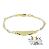 kindergraveerarmband goud valkenoog 13-15cm - 600017 kindergraveerarmband goud valkenoog 13-15cm - 600017