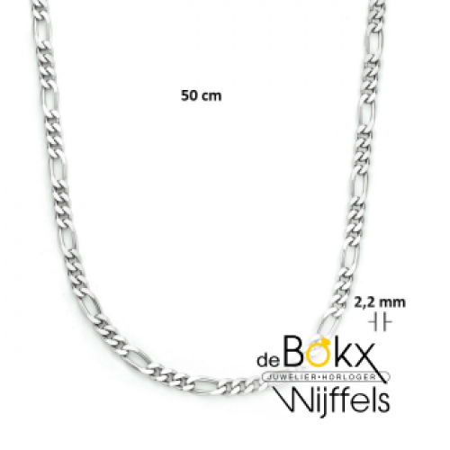 ketting figaro zilver 50cm - 600042